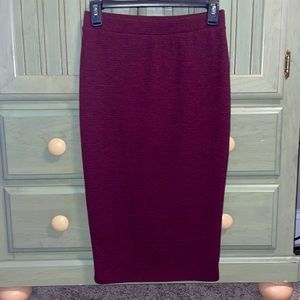 Apt.9 Plum Purple Textured Pencil Skirt XS